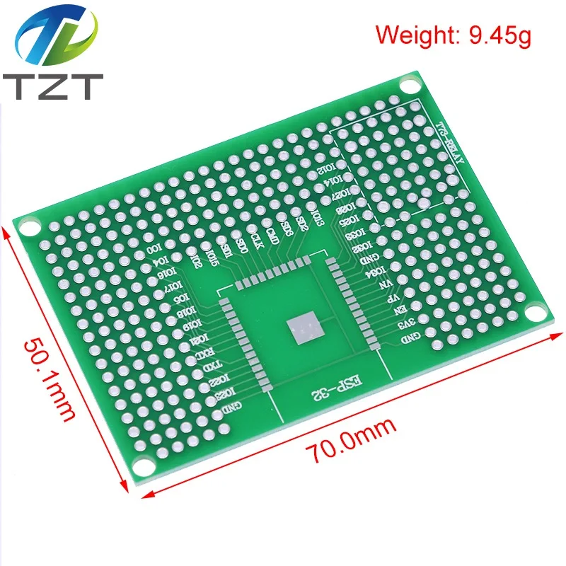 Двухсторонняя Прототипная печатная плата 5x7 см макетная для реле Arduino ESP8266 Wi-Fi Φ