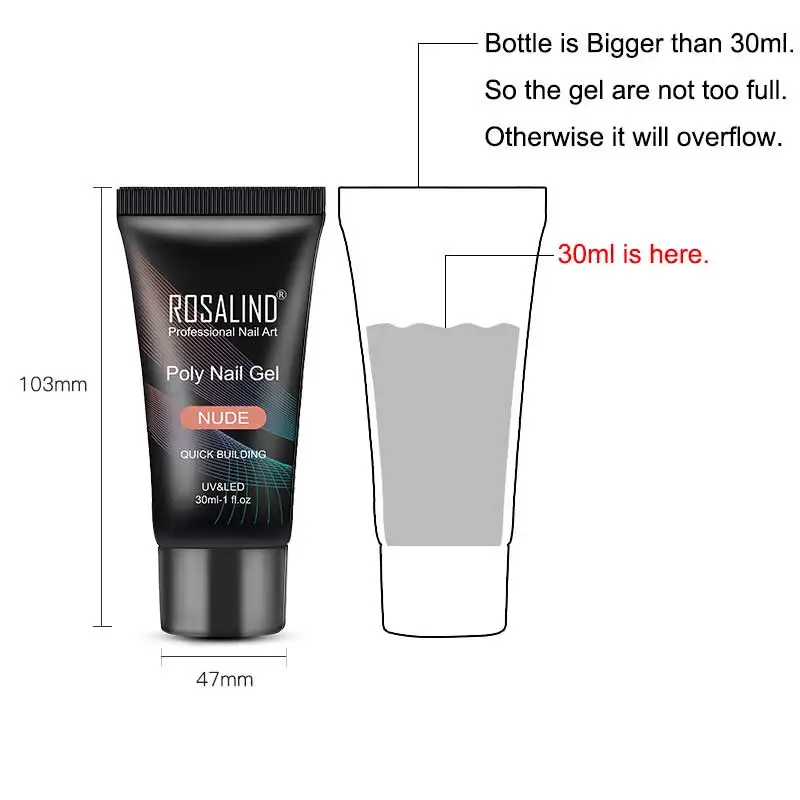 

ROSALIND PolNail gel Kit Gel Polish All for Manicure Gel Extension Set 30ML Poly Nail Gel Art Tool Kit Professional Set