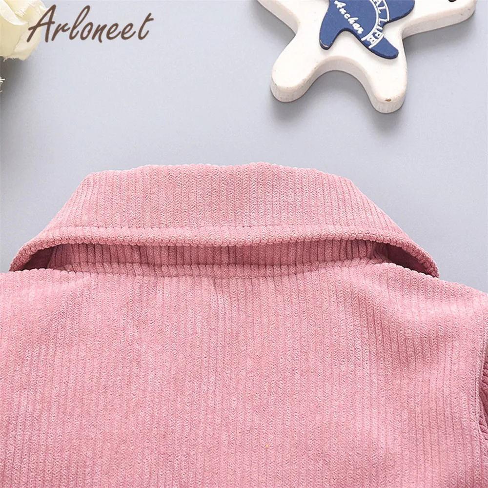 ARLONEET/пальто для новорожденных девочек; теплое зимнее пальто; хлопковая куртка на пуговицах; Верхняя одежда с длинными рукавами; коллекция года; Детское пальто; Верхняя одежда для девочек