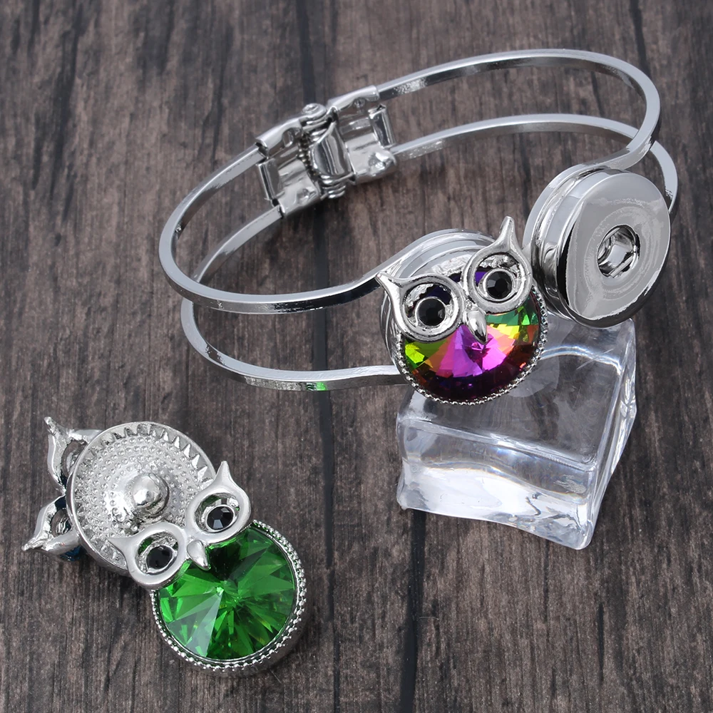 

6pcs/lot Wholesale Mix 18mm Snaps Jewelry Metal Rhinestone 18mm Snap Buttons Fit Snap Button Bracelet Charms Jewelry