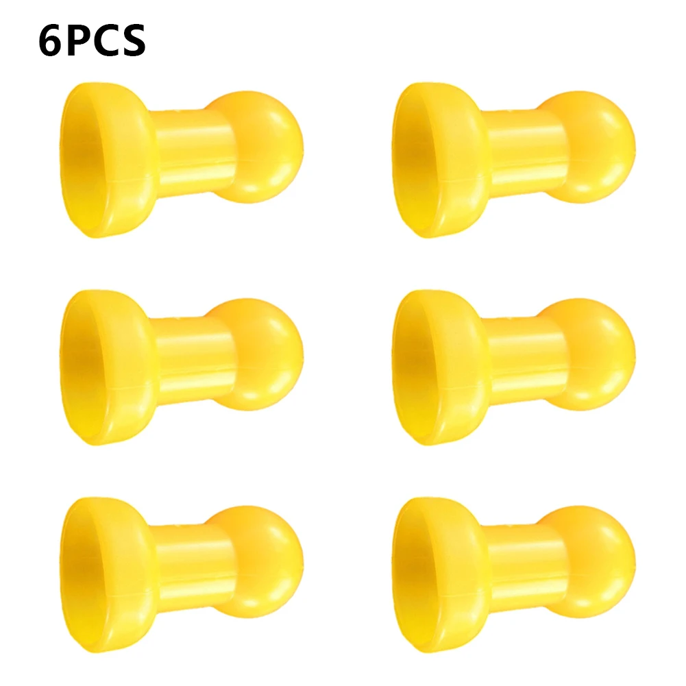 

6PCS Child Trampoline Pole Caps Top Net Hook Enclosure G Shaped Trampoline Pole Top Cover For Fiber Glass Metal Rings Yellow