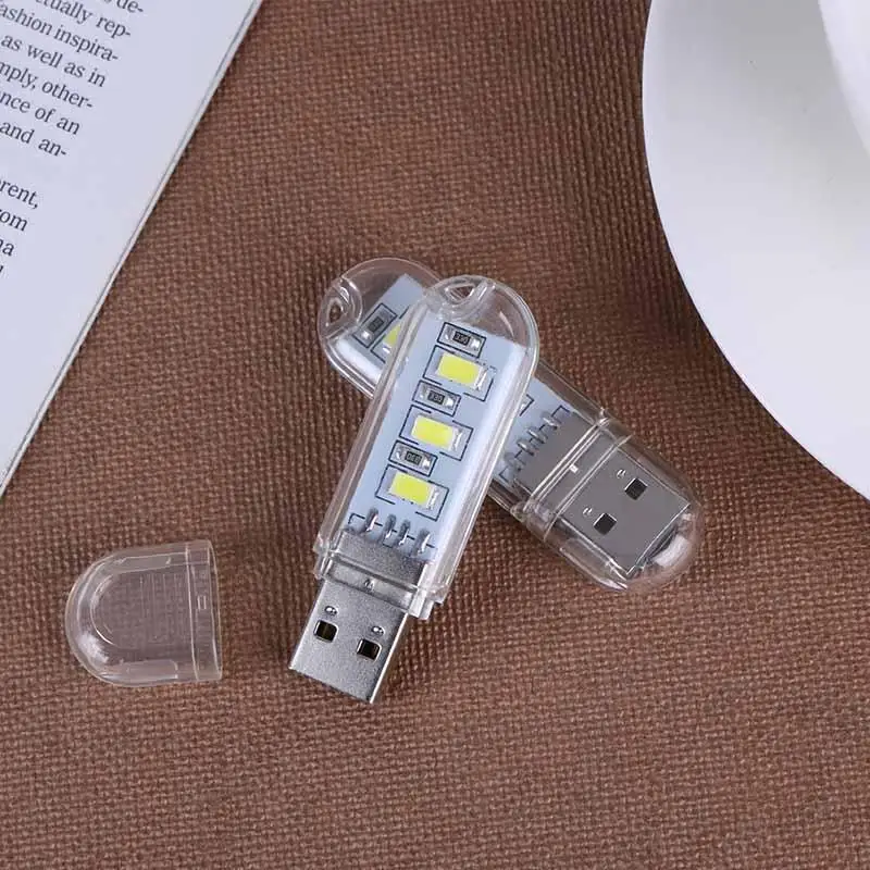 

2pcs Mini Portable USB LED Book Light DC5V Ultra Bright Reading Book Lamp LED Lights For Power Bank PC Laptop Notebook