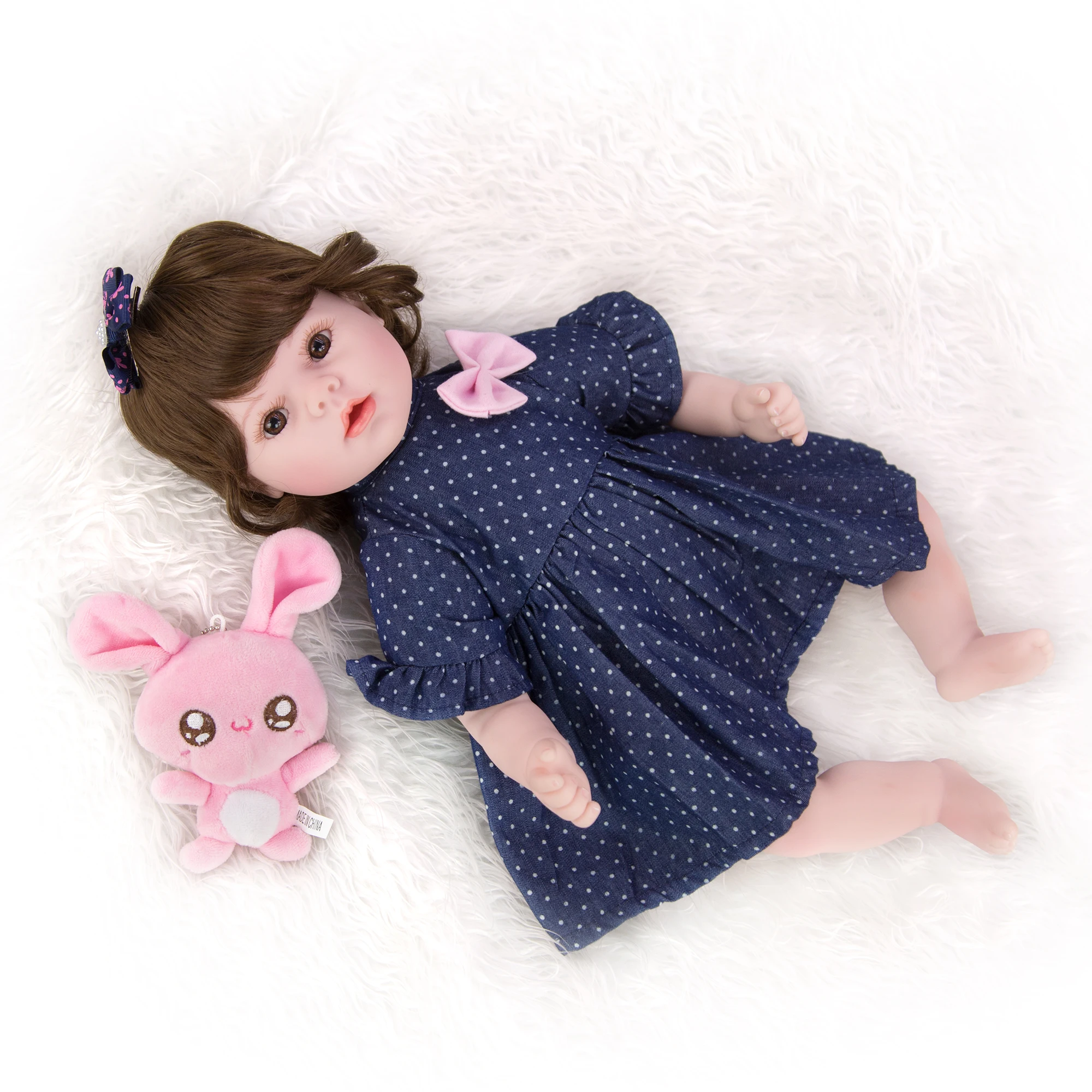 Новинка Arrrival 50 см ткань хлопок детские куклы реалистичные Boneca Reborn Menina парик