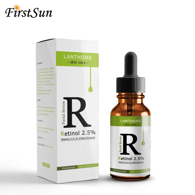 Retinol 2.5% Vitamin C / A Facial Anti Wrinkle Serum Remove Dark Spots Collagen Aging Essence Whitening Face | Красота и здоровье