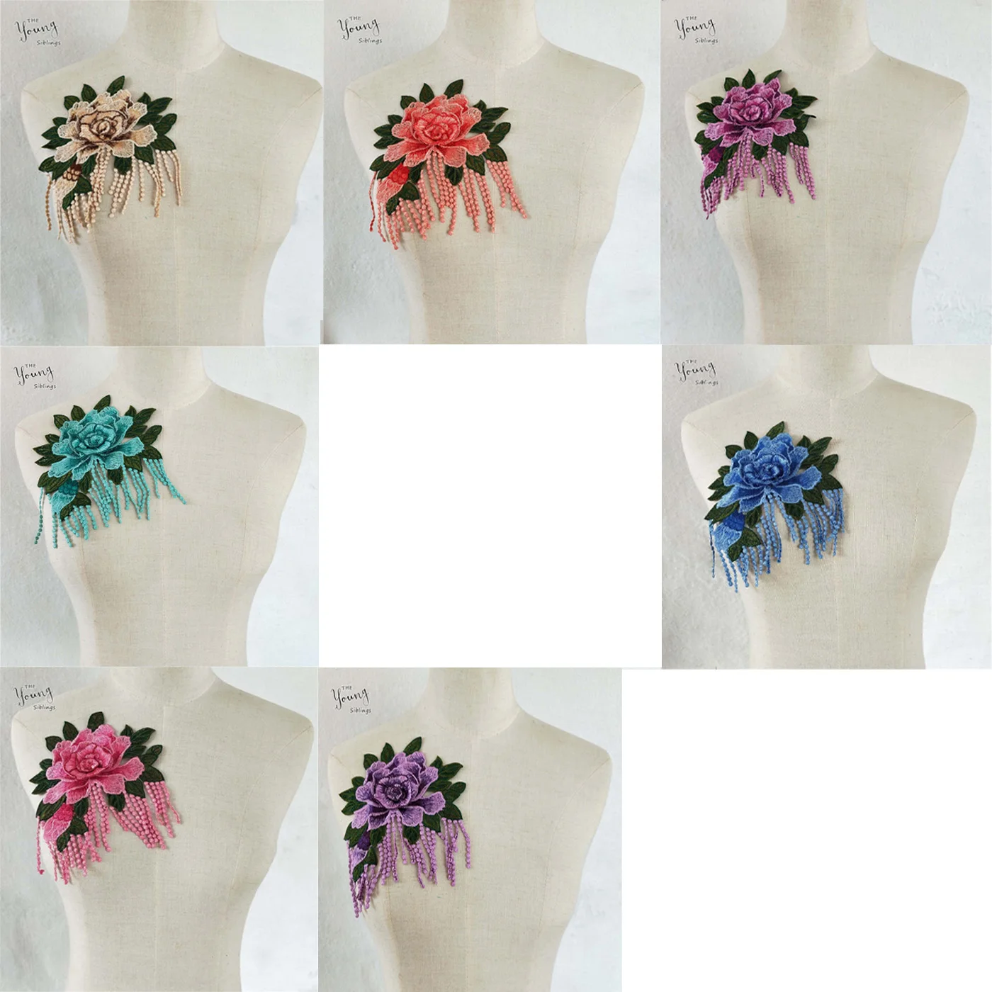 Горячая продажа Новые кисточки цветочный кружевной воротник тканевый DIY Вышивка