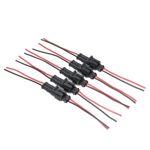 5 Kit 2-Pin Electrical Connector Plug Car Waterproof Male Female Electrical Connector Plug With Wire For Motorcycle