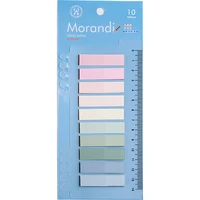 240pcs plastic morandi sticky notes index memo pad notepad bookmark posted it message sticky office school supplies stationery