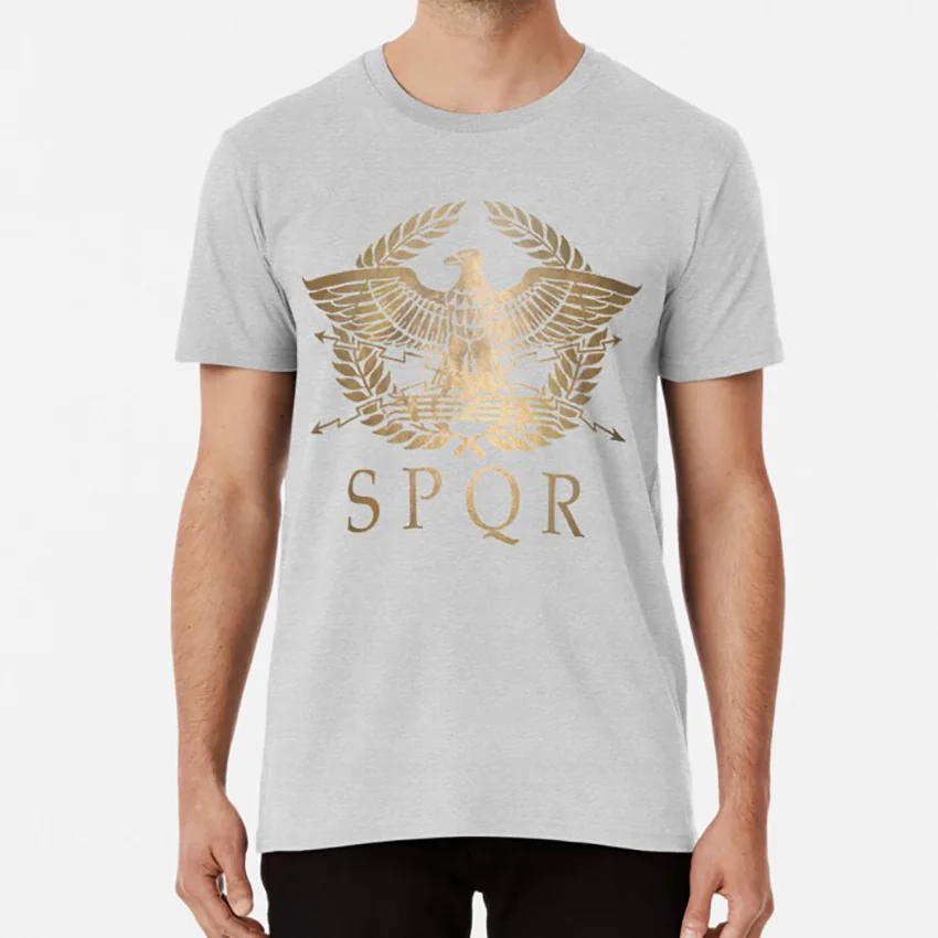 SPQR Римская империя Стандартная плата футболка греко римские spqr история войны