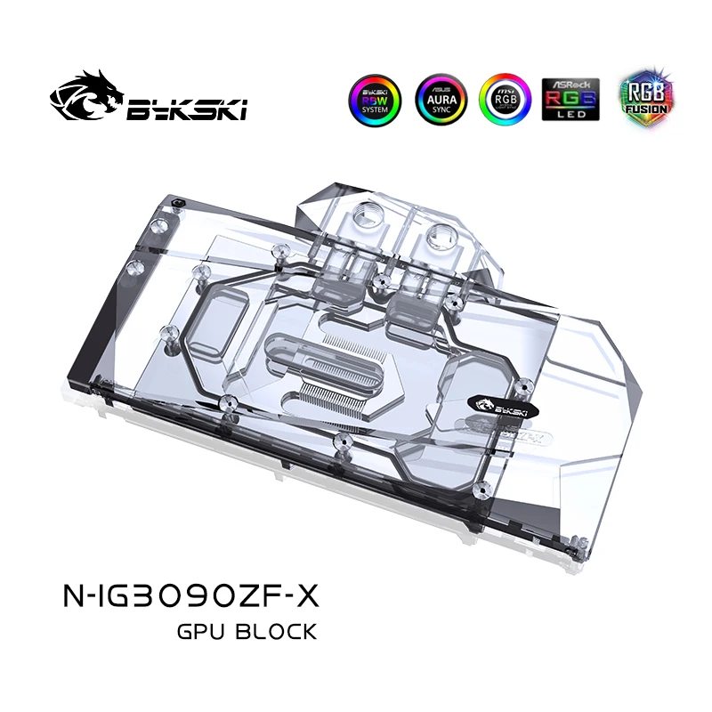 

Bykski GPU Water Cooling Block For Colorful iGame Geforce RTX 3090/3080 24G/10G ,With Back Plate Watercooler,N-IG3090ZF-X