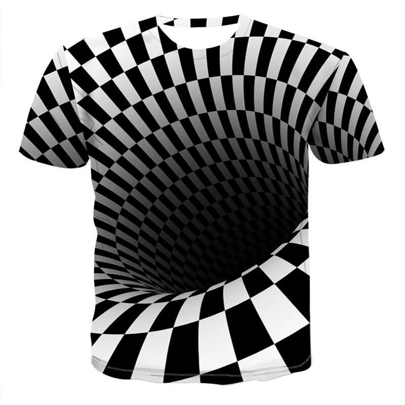 

The 3D Printed T-shirts Will Sell Well In The Summer Of 2021. Funny Street Wind Swirl Pattern Men's Casual Plus Size T-shirt