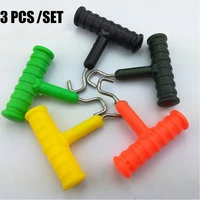3pcsset new brand abs material stainless steel terminal fishing knot puller tackle of carp rig making tool