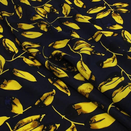 Брендовая шелковая крепдешиновая ткань с принтом 100% шелк тутового шелкопряда