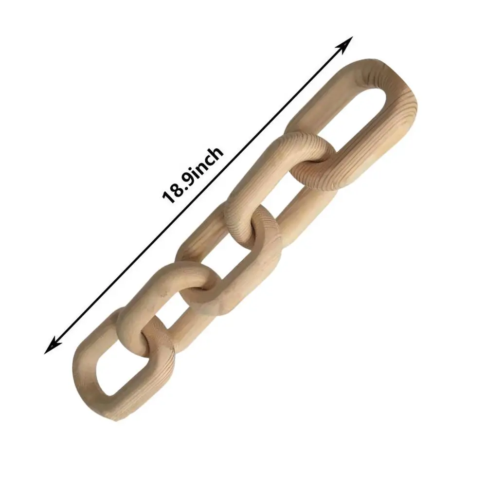 Wooden Knot Chain Hand Carved Decorative Sustainable Pine Fashionable Decor For Farmhouse And Home Furniture | Дом и сад