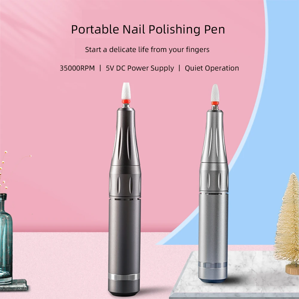 

Portable Nail Drill Machine USB Charging Manicure Machine 35000RPM Nail Grinder Polish Mini Nail Gel Polisher Beauty Salon Tool