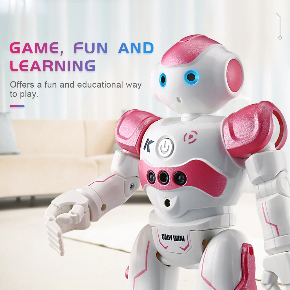 

Remote Control Robot Multi-function USB Charging Children's Toy RC Robot Will Sing Dance Action Figure Gesture Sensor Robot