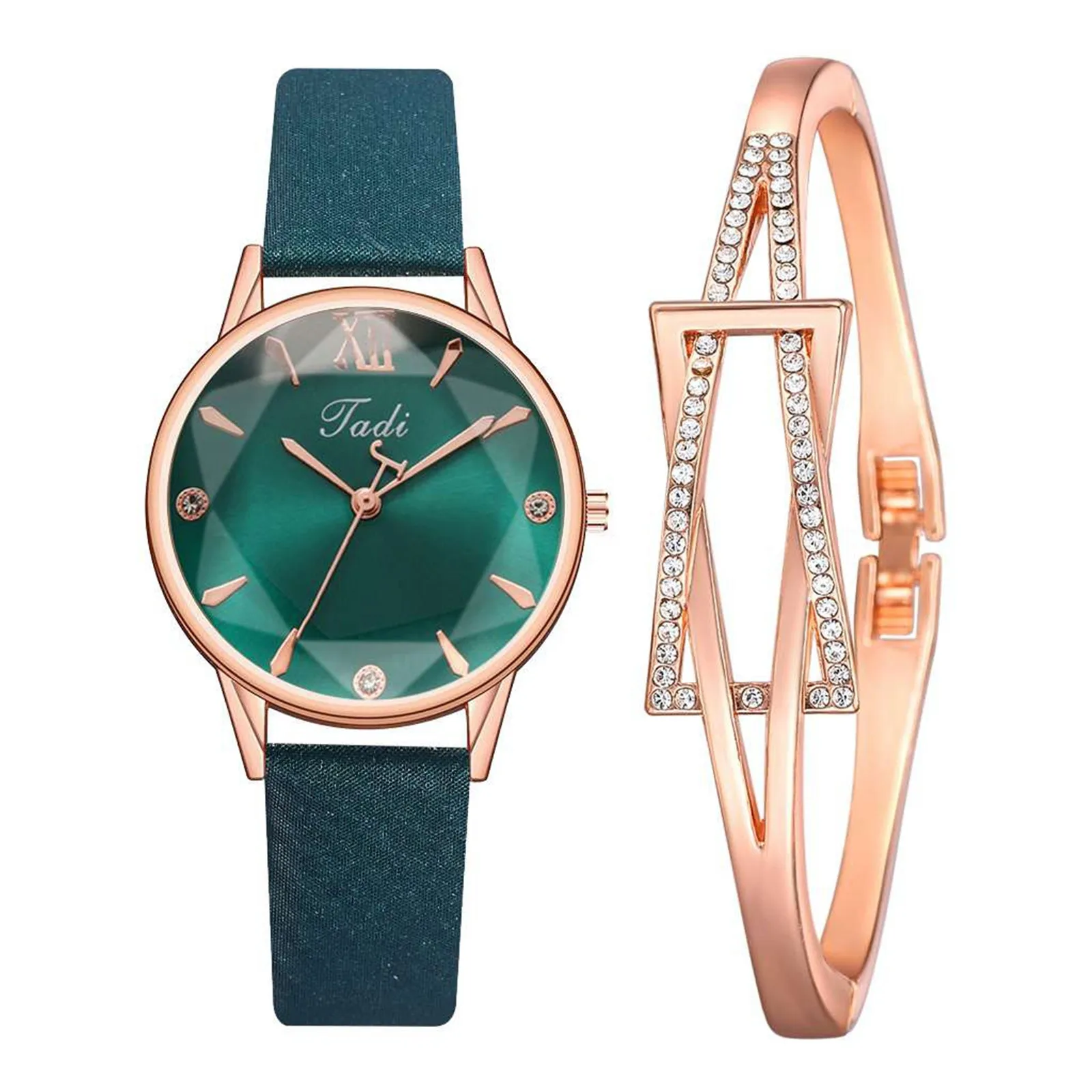 

Fashion Women Watches Set High-quality Leather Strap Ladies Quartz Wristwatch Small Bangle Bracelet Watch Clock Reloj Mujer