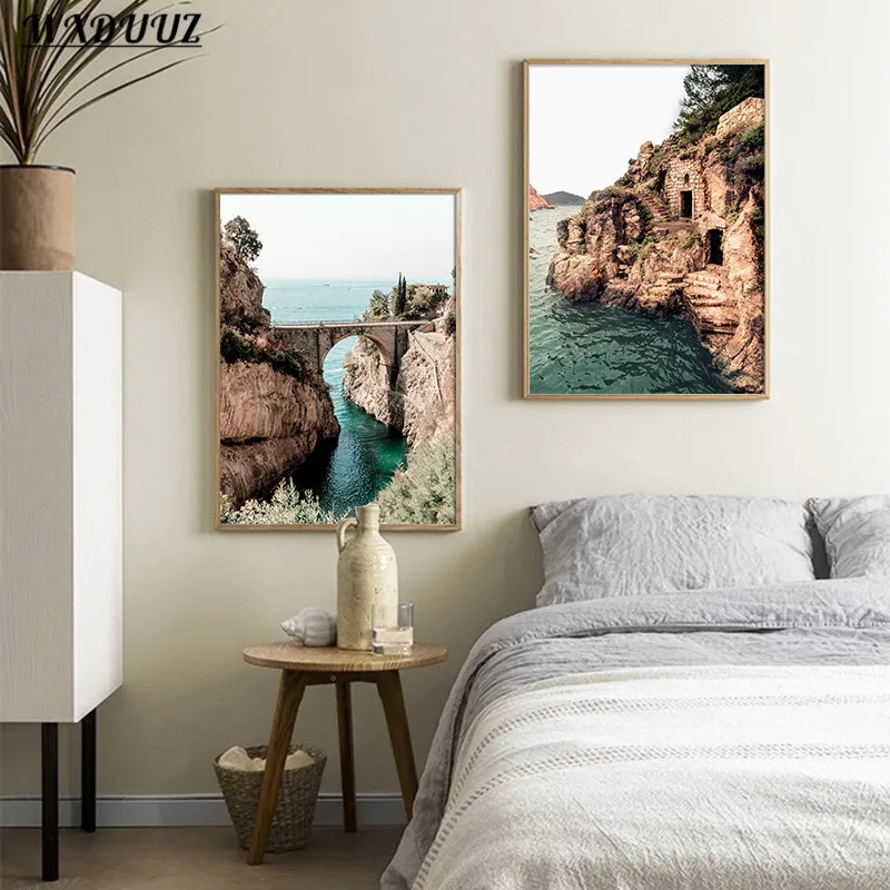 Известный Архитектура пейзаж картины скандинавский Арт Декор плакат качество