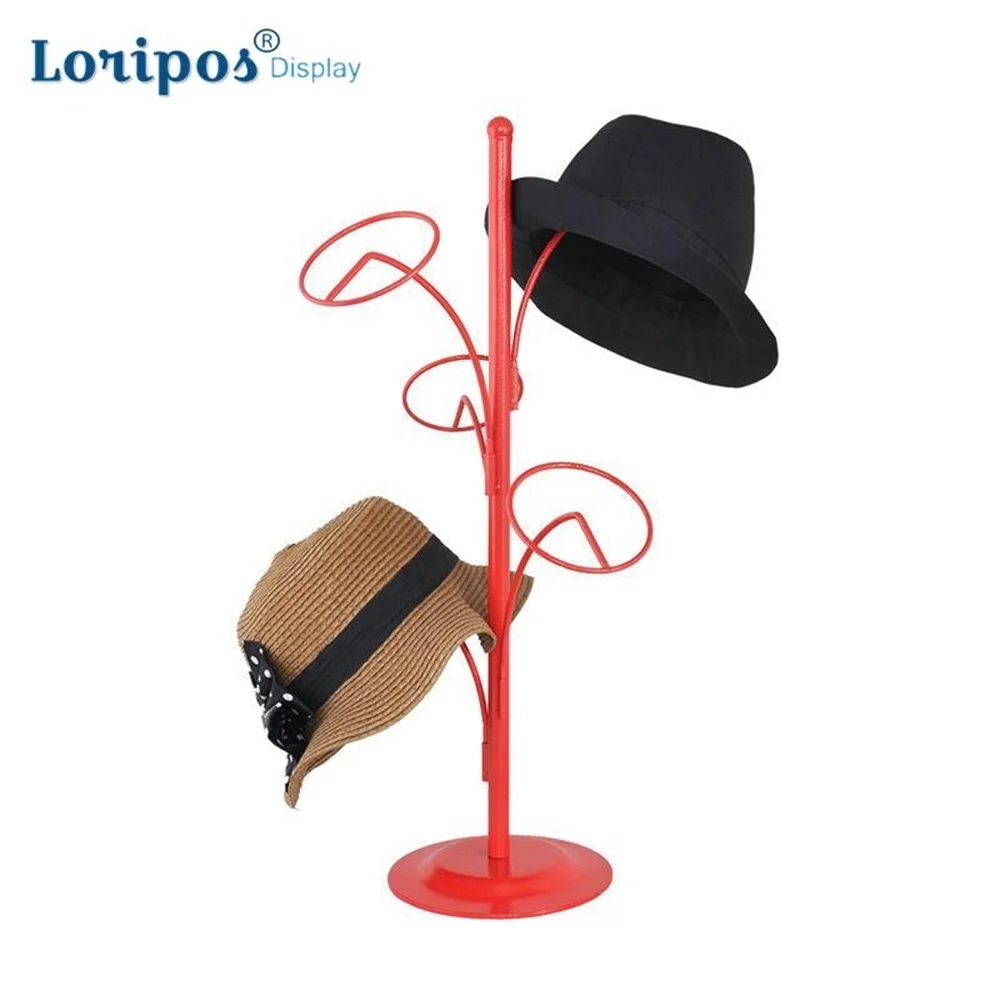 Metal Hat Rack For Baseball Caps Multi Hook Hat Hanger Storage Organizer Shelf Table Wig Bracket Display Rack Desk Display Props