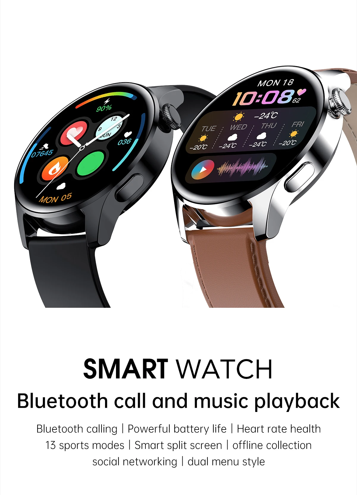 2021 new men smart watch bluetooth call waterproof sports fitness heart rate smartwatch for huawei android ios phone pk watch 3 free global shipping