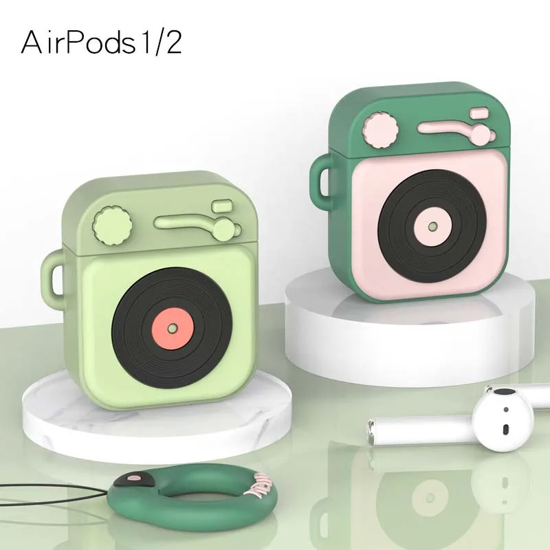 

2021 new cartoon cute camera Bluetooth headset protection box, suitable for the charging box with Airpods1 2