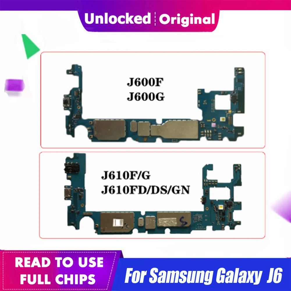 Материнская плата для Samsung Galaxy J6 J600F/G J610G/F + J610FD/DS/GN 32 Гб 64 ГБ с полными чипами