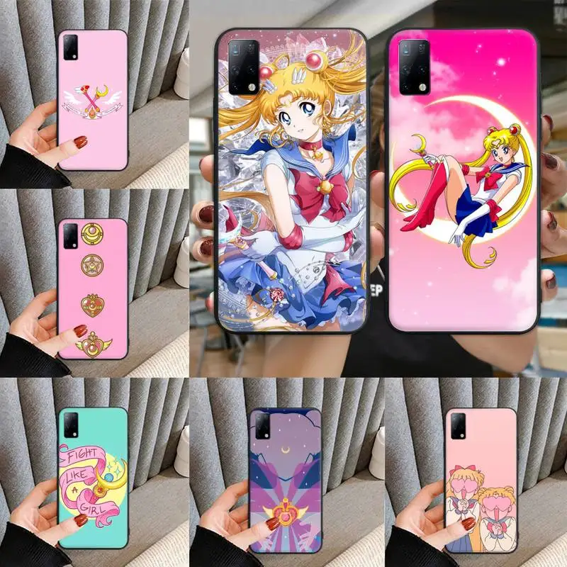 

Lovely Sailors Cute Moon Phone Case for Samsung S6 S7 S8 S9 S10 edge plus S10 5G S20 S21 S30ultrs 5G Fundas Cover