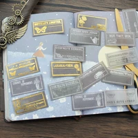 28pcs gold iron blacksmith shop signs style paper sticker scrapbooking diy gift packing label decoration tag