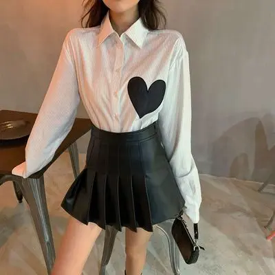 MESHARE New Fashion Genuine Sheep Leather Skirt G28