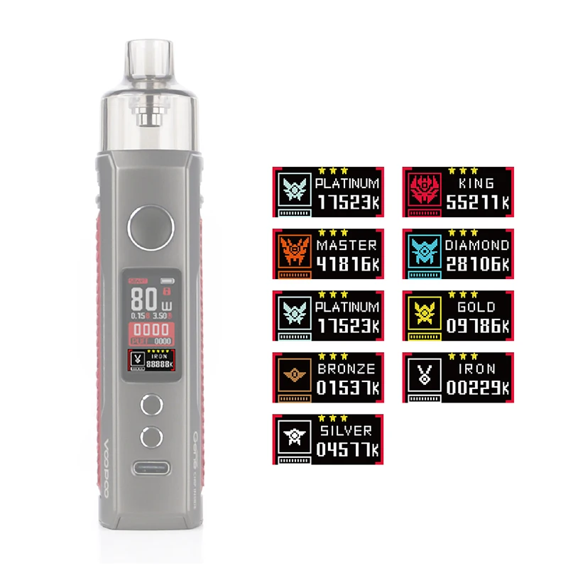 Электронная сигарета VOOPOO Drag X Mod Pod электронная с цветным TFT-экраном и чипом GENE.TT