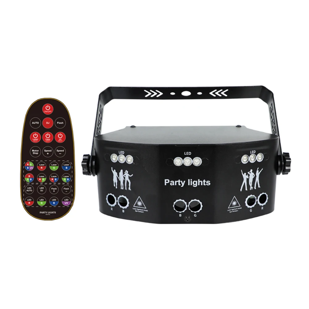 

15 Eyes DMX Led Laser Projector Lights RGB DJ Sound Party Disco Light for Wedding Birthday Home Party Decoration Strobe Lights