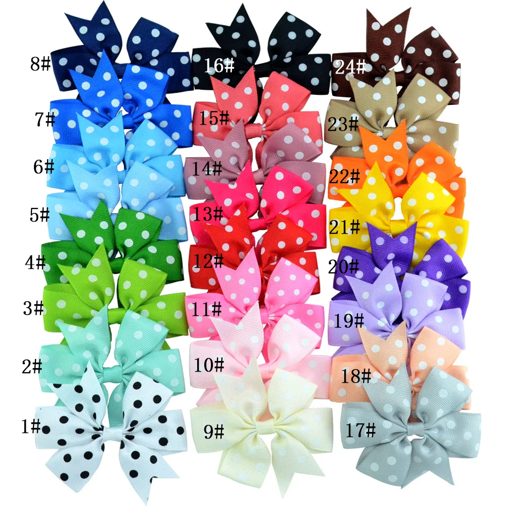 

24pcs/lot DIY Jewelry Dovetail Ribbon Bow Kids Headband Baby Girls Hairpin Accessories Headwear Christmas Decoration