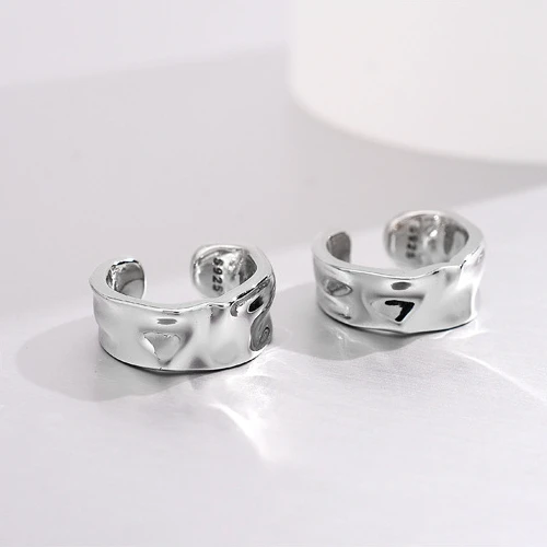 White Gold Новые серебряные серьги 925 пробы серебряные ювелирные изделия нерегулярные серьги для женщин клипса геометрической формы серьги модные серьги клипсы - Окраска металла: White Gold