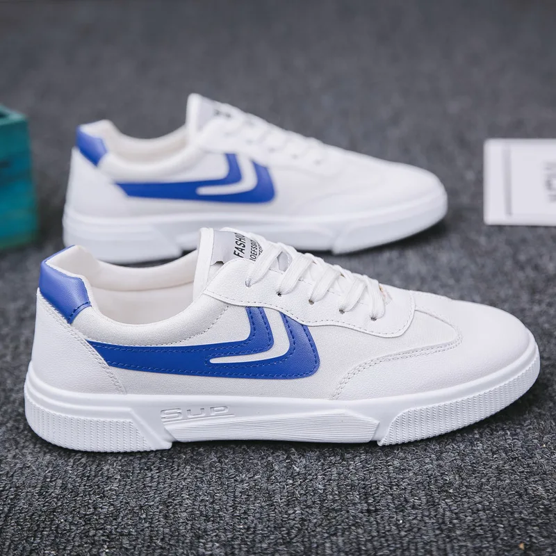 Мужские парусиновые кроссовки Вулканизированная подошва оксфорды низкие на