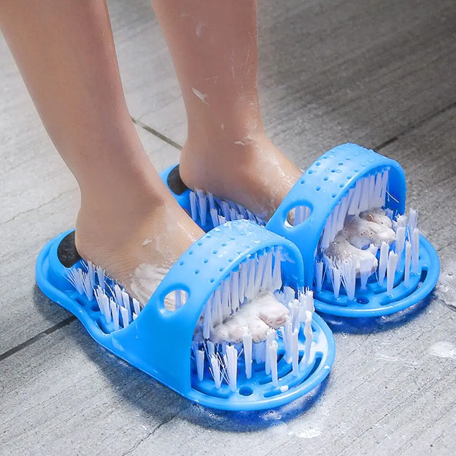 

Plastic Bath Shoes Massage 1 Box Household Products Slipper Tool Cleaning Bath Shoe Remove Dead Skin Care Foot Scrubber