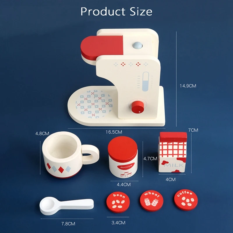 

Kids Wooden Pretend Play Set Pretend Game Children Toy Kitchen