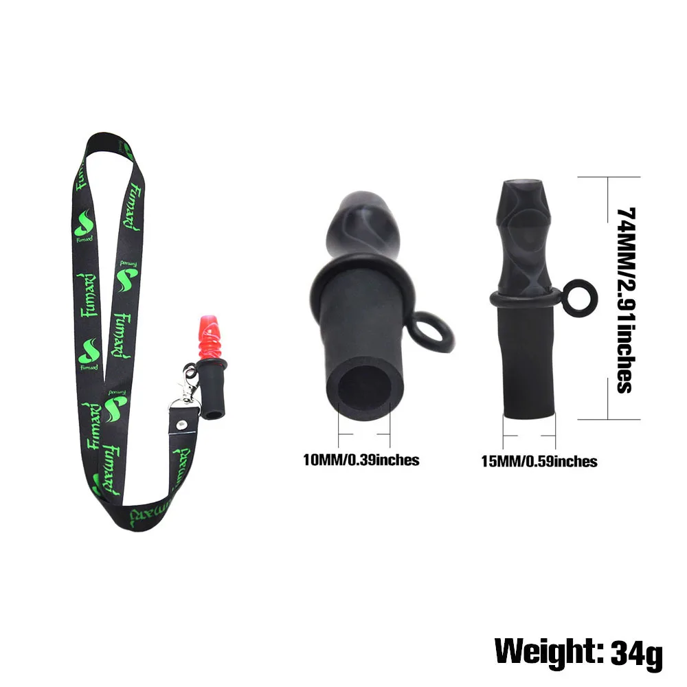 Многоразовые смолы кальян мундштук с веревка ремень для Горловина кальяна