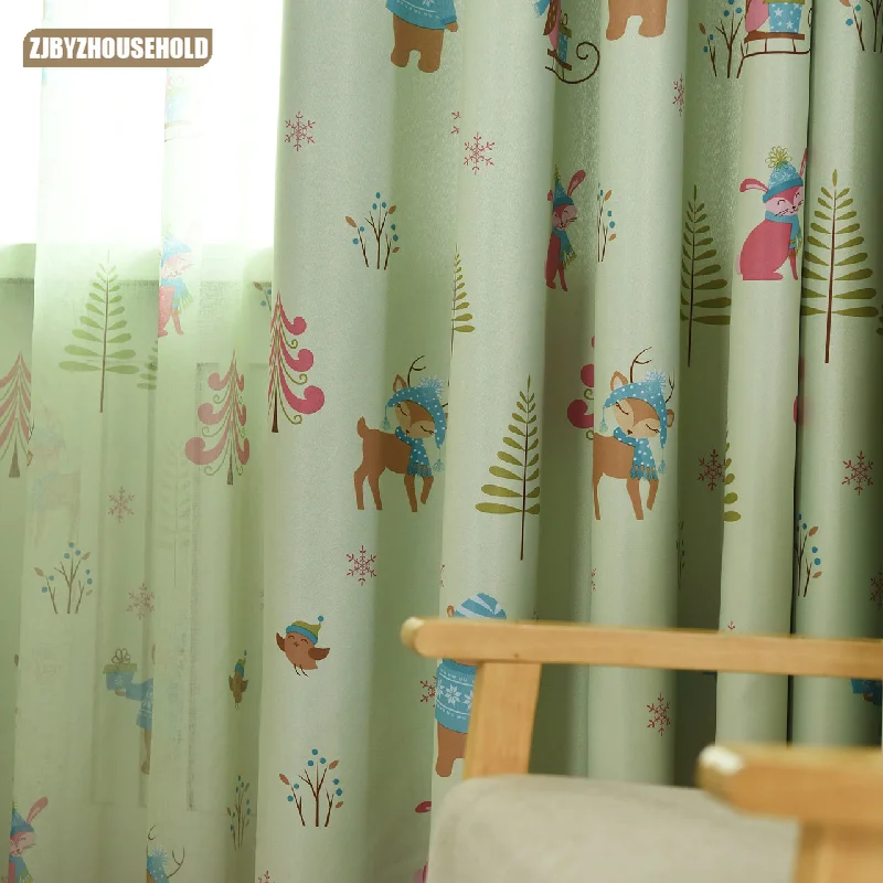 Скандинавские занавески на рождественскую елку для гостиной столовой спальни