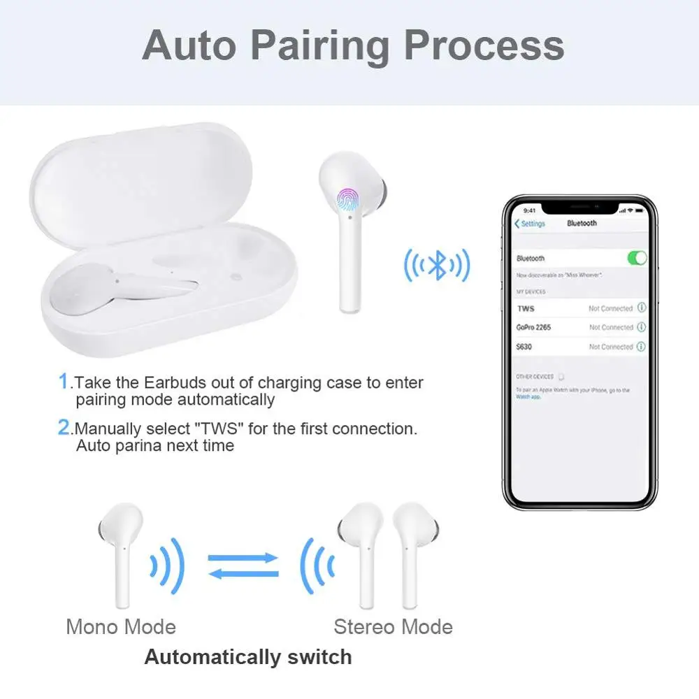 Новые наушники TWS M6S Pro с длинным аккумулятором игровая гарнитура Bluetooth