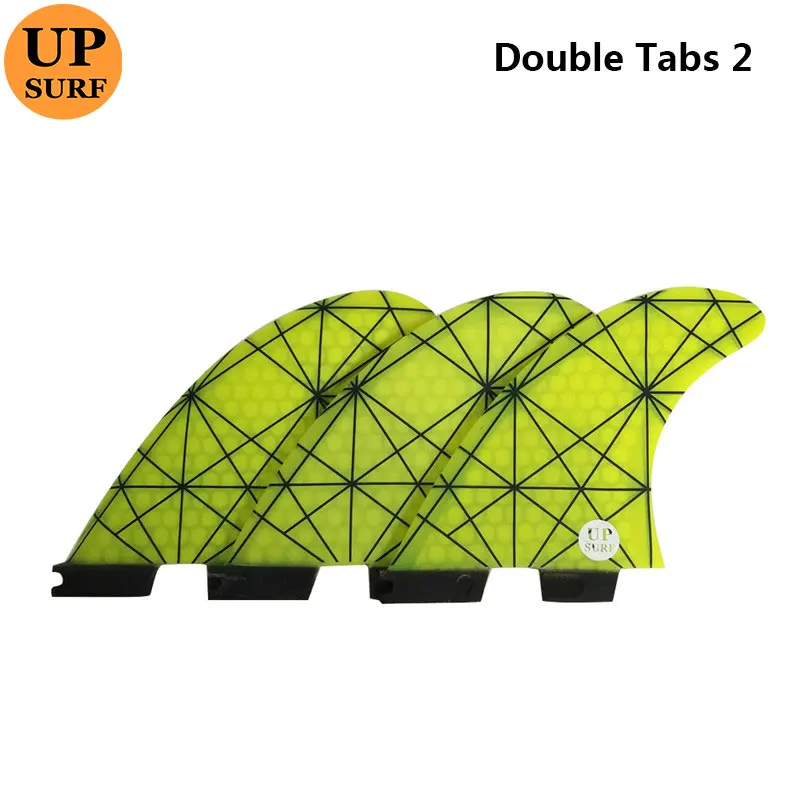 Двойные вкладки 2 м размер три плавника набор для серфинга сотовые плавники