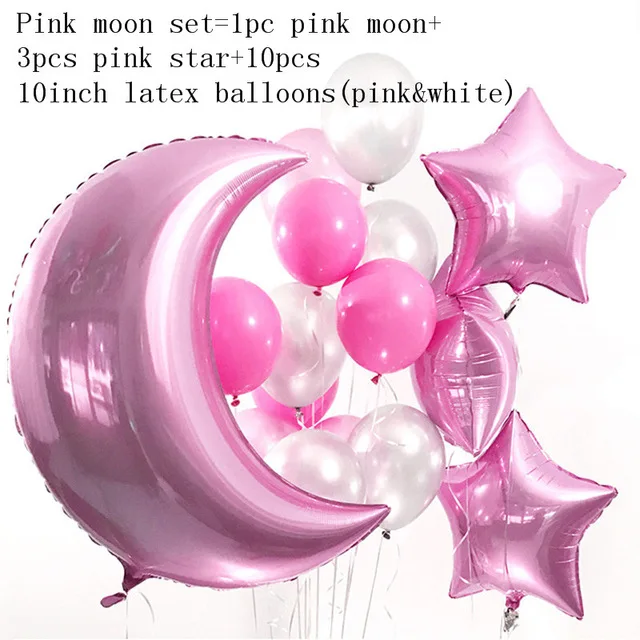 1 комплект 36 дюймов серебряное Золотое розовое Луна Фольга воздушные шары на день