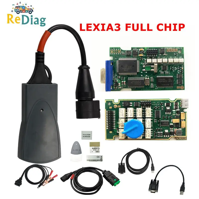 Диагностический сканер Lexia 3 PP2000 для Citroen Peugeot полный чип Diagbox V8.55 с прошивкой 921815C