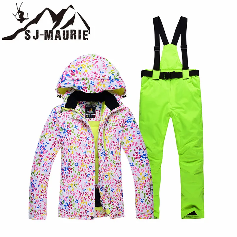 SJ MAURIE 2 шт./компл. лыжные куртки женский лыжный костюм для сноуборда куртка + штаны