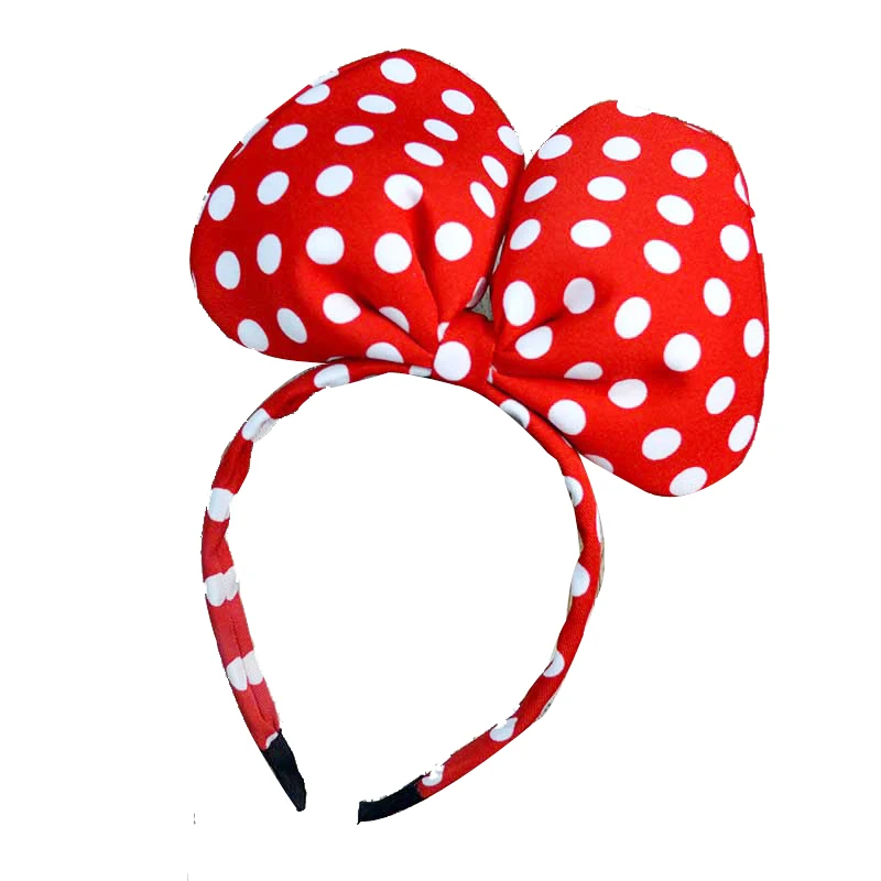 1 шт. Милая повязка на голову с бантом Минни красная волнистая ушками мыши для