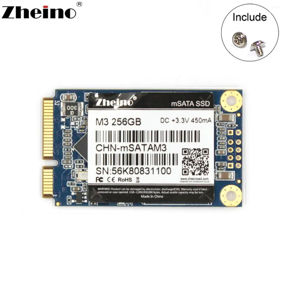 Твердотельный накопитель Zheino mSATA SSD 256 ГБ Новые поступления для настольного