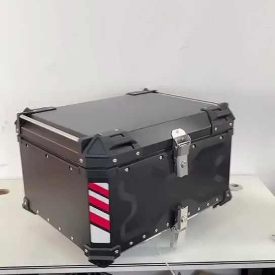 

80L X design Motorcycle Tail Box Aluminum Storage Luggage Rear Top Case bike top box motorcycle aluminum alloy box