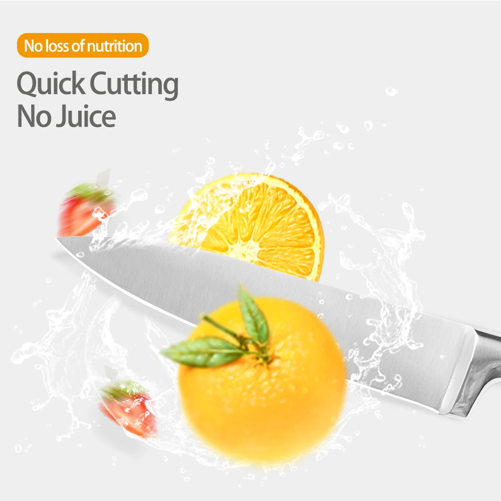 Sowoll кухонные ножи из нержавеющей стали с тяжелыми ножницами точильный стержень