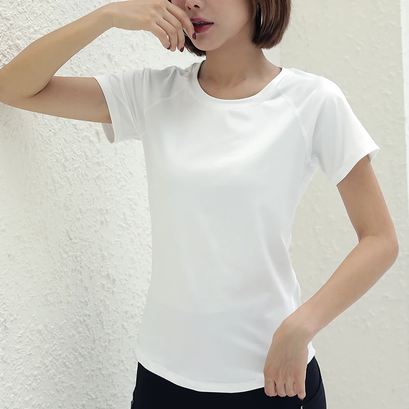 Женская быстросохнущая дышащая Светоотражающая Спортивная футболка для фитнеса