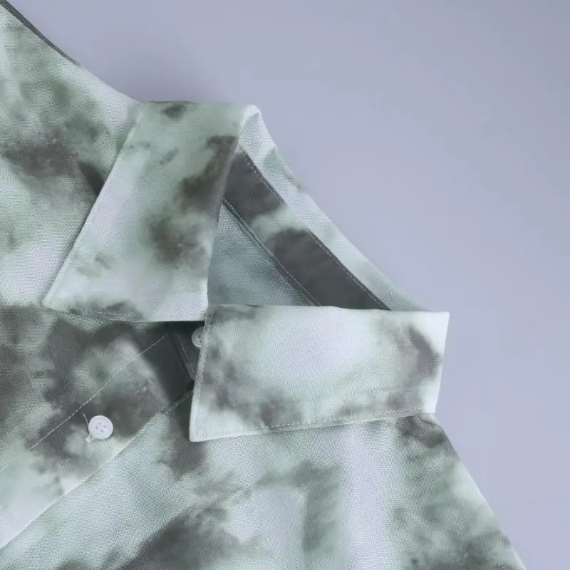 

Colysmo Summer Blouses Femme See-Through Mini Shirts Women Notched Single Breasted Slim Tops Club Holiday Casual New 2021
