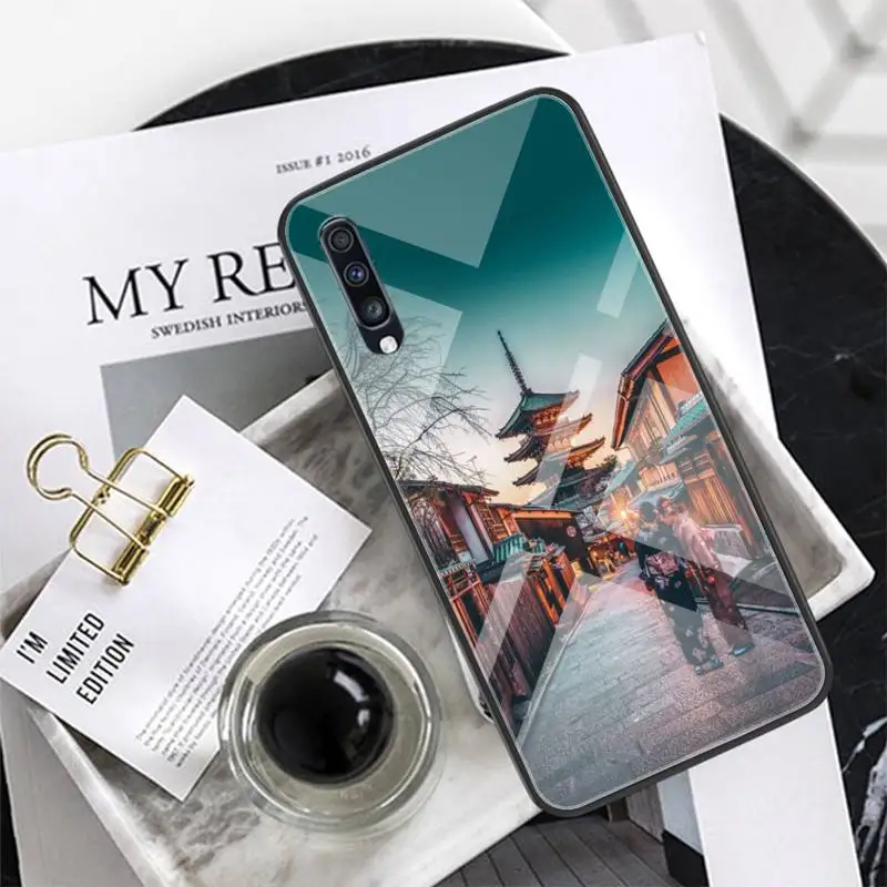

Kyoto Glass Phone Case Back Shell For Xiaomi Redmi Note 7 5 4 6 6A Mi 8SE 8 6 Lite Mix 2 2s Note 3 Cover
