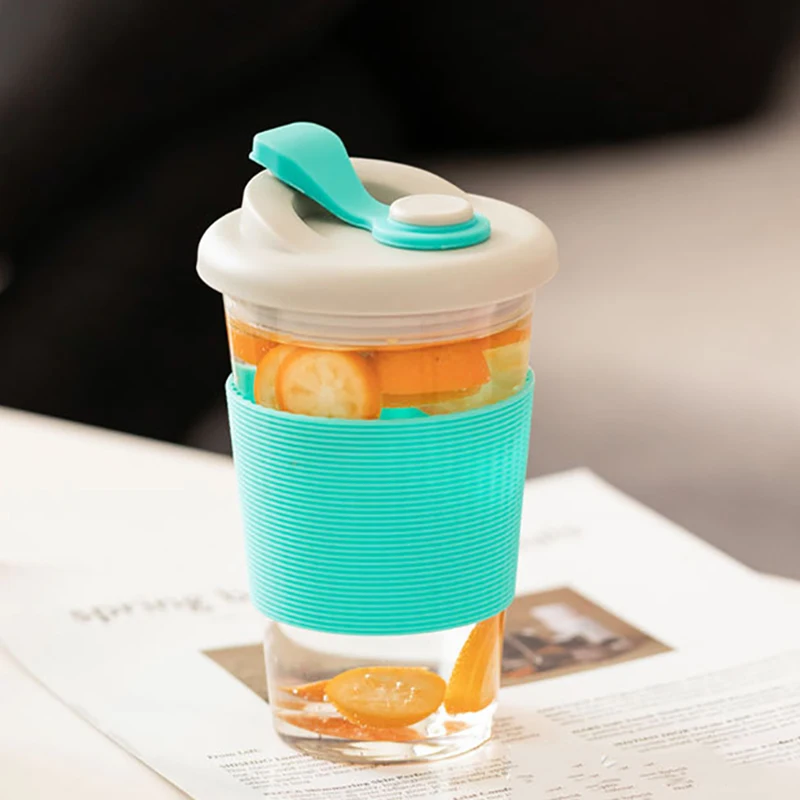 Современная модная кофейная кружка 300 мл силиконовое стекло против ожогов с